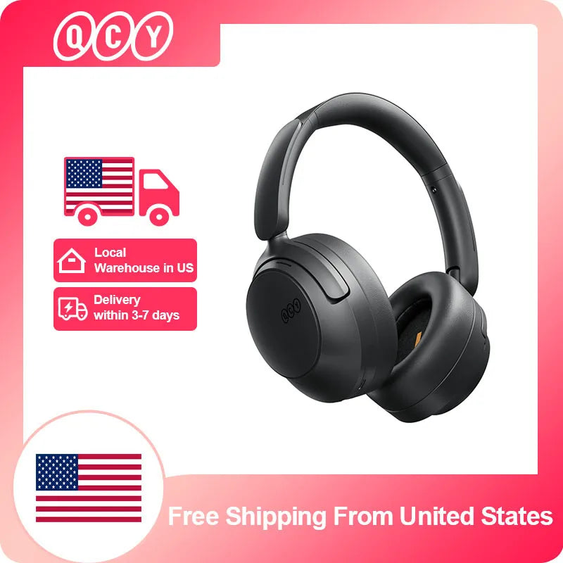 QCY H3S Wireless Headphones With Adaptive Noise Cancellation