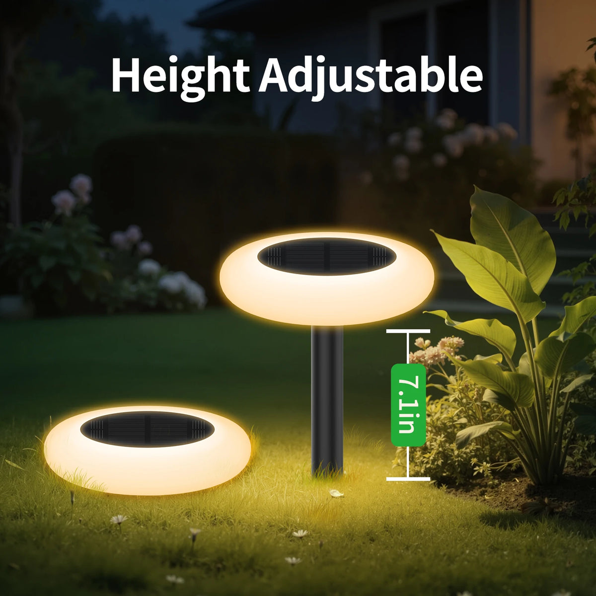 Intelamp Outdoor Solar Pathway Lights For Garden Walkways