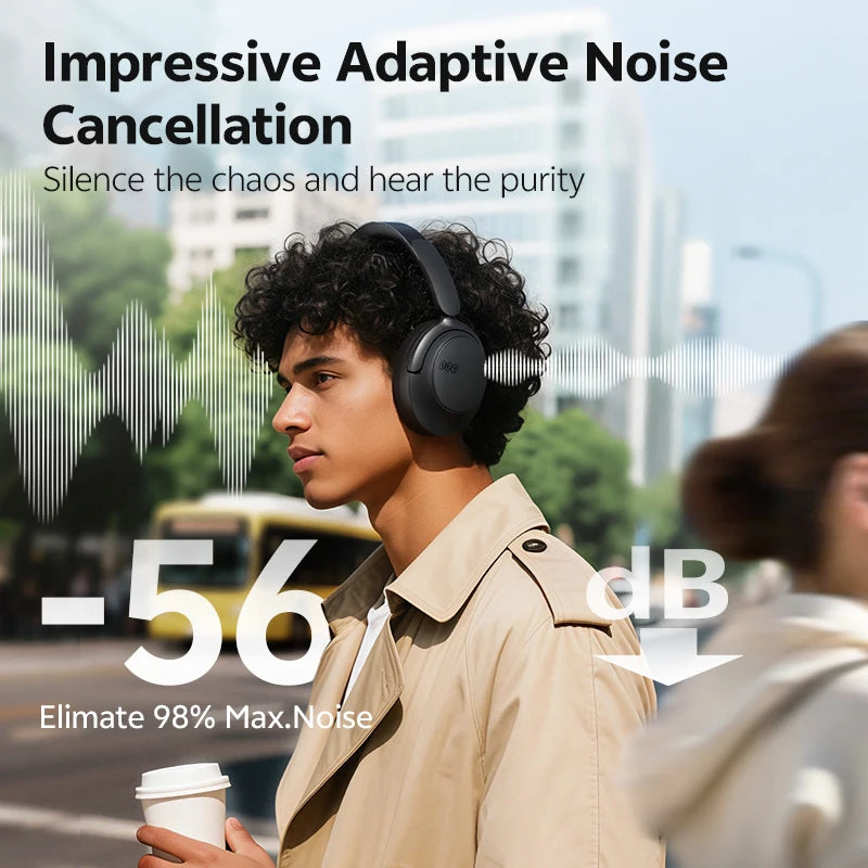 QCY H3S Wireless Headphones With Adaptive Noise Cancellation