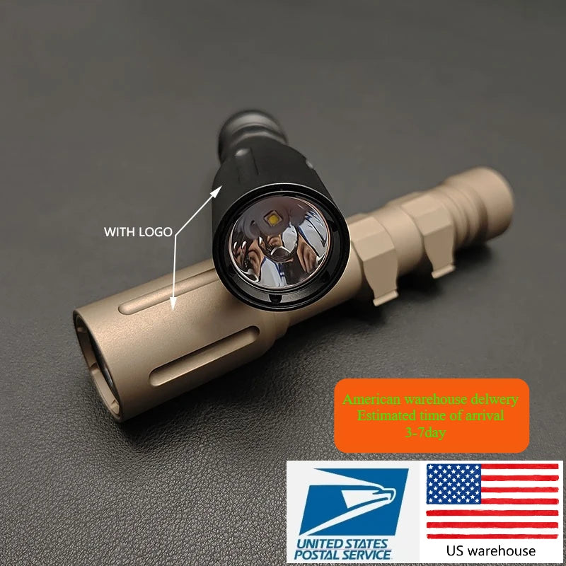 US Warehouse Tactical Metal V2 Flashlight High Power White LED 1000/1300lumens Airsoft Rifle AR15 Hunting Torch Scout Light