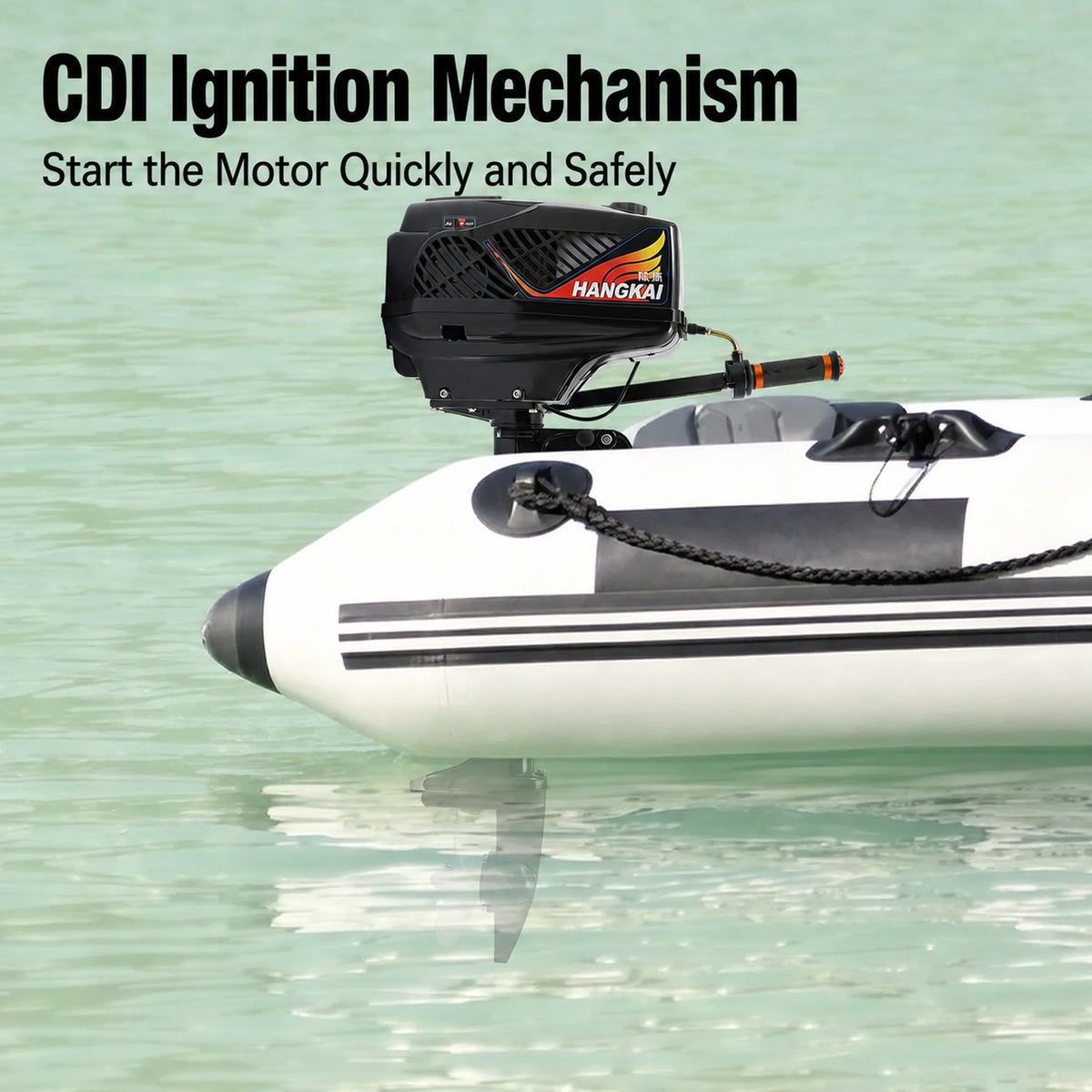 Portable 3.6HP Two Stroke Marine Outboard Motor for Fishing Boats