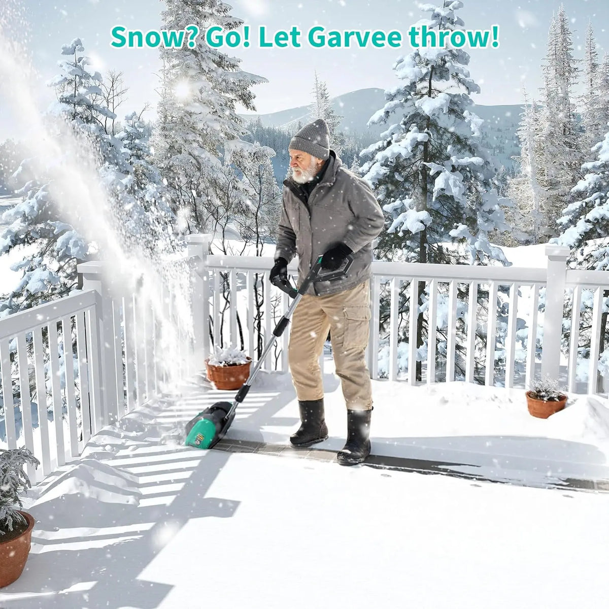 Electric Snow Blower With Brushless Motor For Driveway Clearing