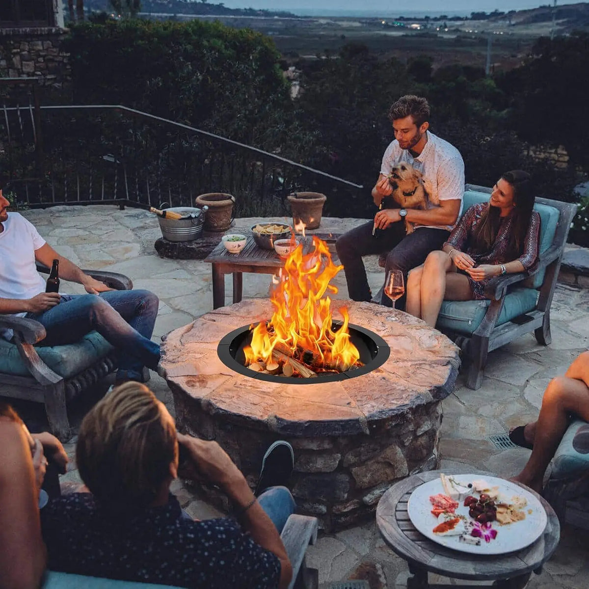 Outdoor Heavy Duty Steel Smokeless Fire Pit Ring Insert