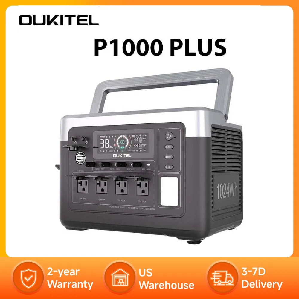 OUKITEL P1000 Plus Portable Power Station Solar Generator Backup