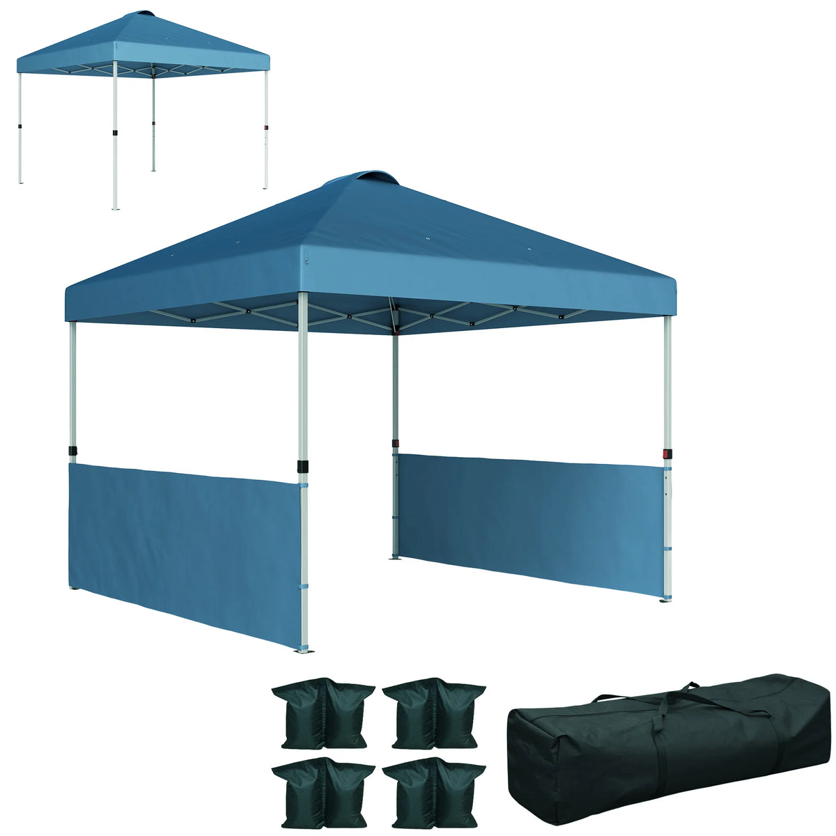 Outsunny Pop Up Canopy Tent With Sidewalls For Outdoor Gatherings