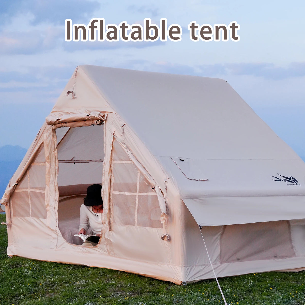 Pakicetus Inflatable Camping Tent Quick Setup Waterproof Stove Jack