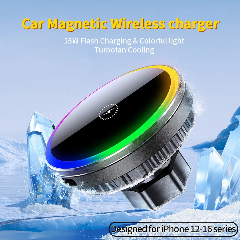 Charger Magnetic Car Vent Mount Wireless Fast Charging Phone Holder