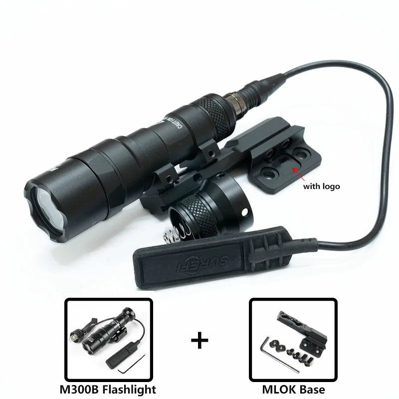 Tactical SF M600C M600B M300B M300C Flashlight Gun Light Ar15 Hunting Tools Lamp M300 M600 Scout Light with Short Style Ml-ok/21mm Picatinny Rail Base