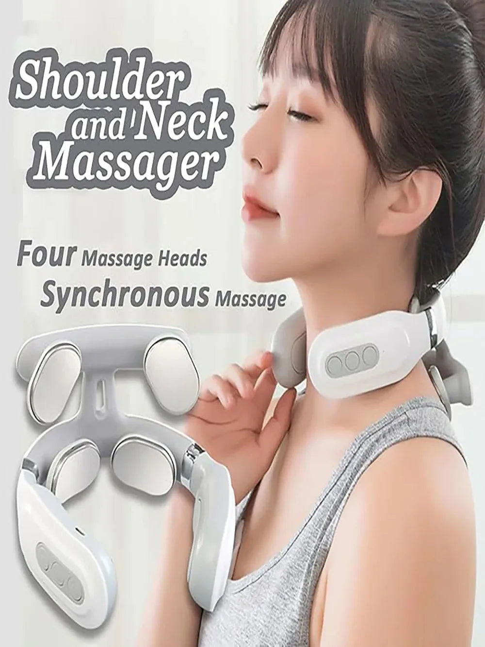 Portable Rechargeable Electric Neck And Shoulder Massager For Daily Relief