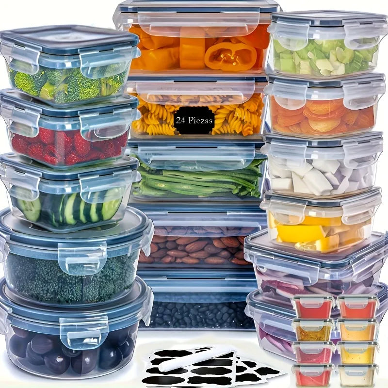 Stackable Airtight Plastic Food Storage Containers With Lids