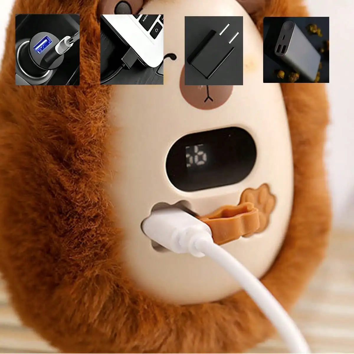 Rechargeable Plush Pet Hand Warmers With Adjustable Fast Heating