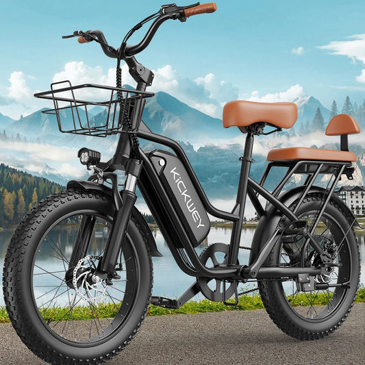 Kickwey LD20 Premium Mountain Electric Fat Tire Bicycle