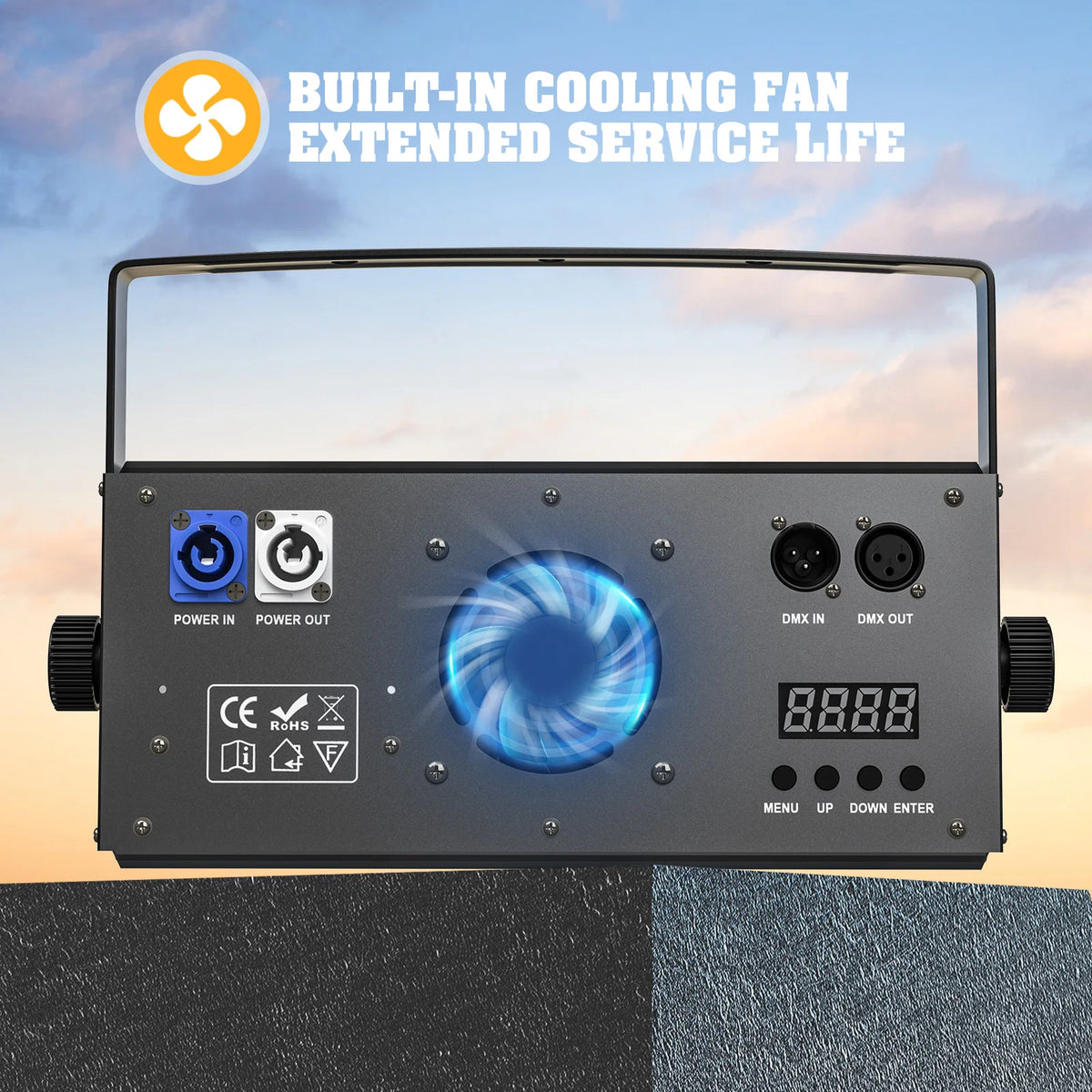 U'King 200W COB LED Par Light DMX Stage Lighting