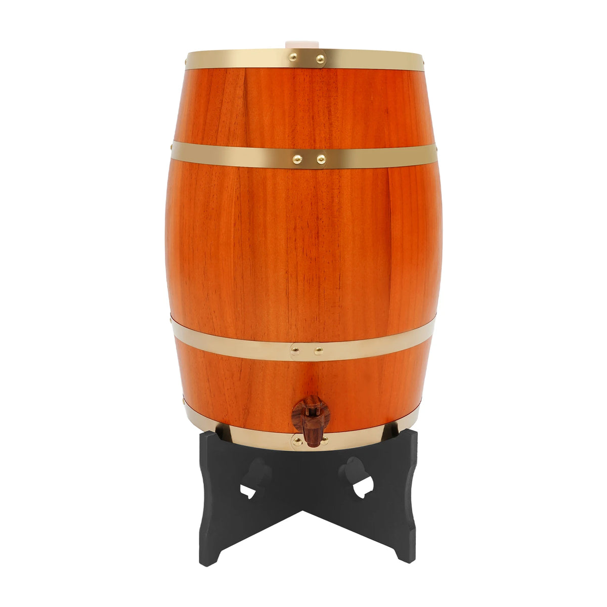 20L Wine Barrel Wood Wine Barrel Whiskey Barrel with Faucet and Stand for Home Brewing Wine Storage Party Decor