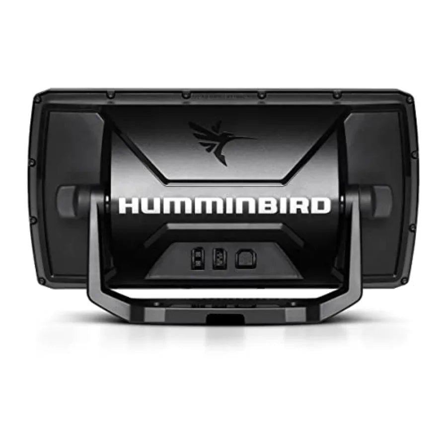 Helix 7 Chirp MDI GPS G4 Fish Finder for marine navigation, rugged plastic housing, black-gray finish, high-resolution sonar wi
