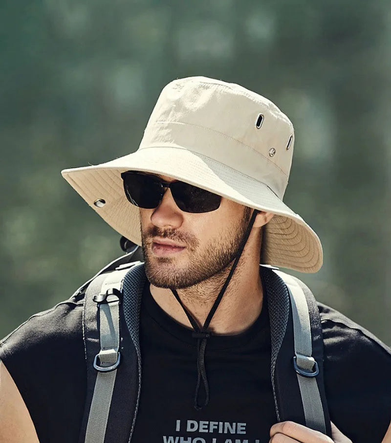 UV Protection Sun Hat With Neck Flap For Fishing Hiking Outdoors