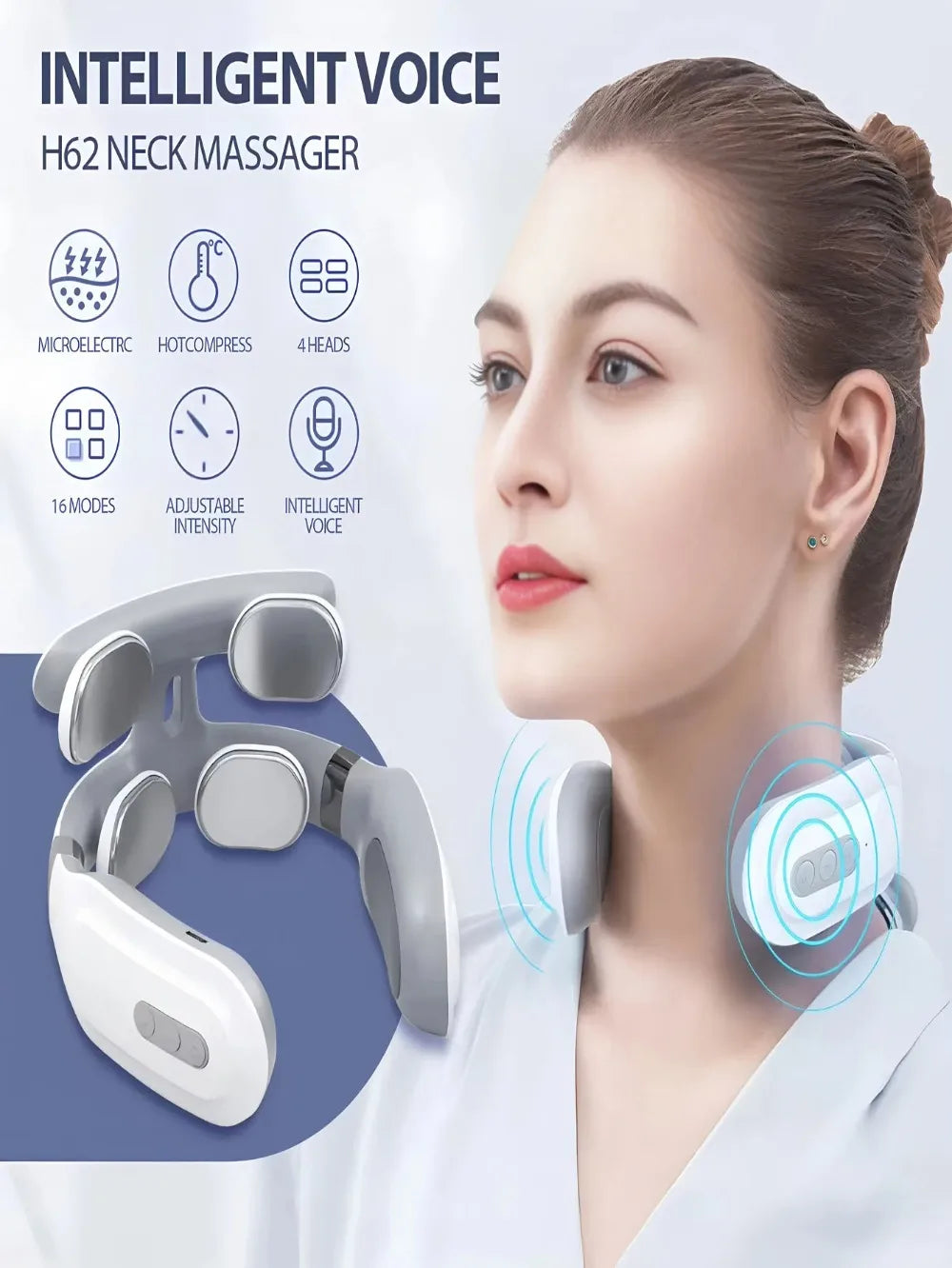 Portable Rechargeable Electric Neck And Shoulder Massager For Daily Relief