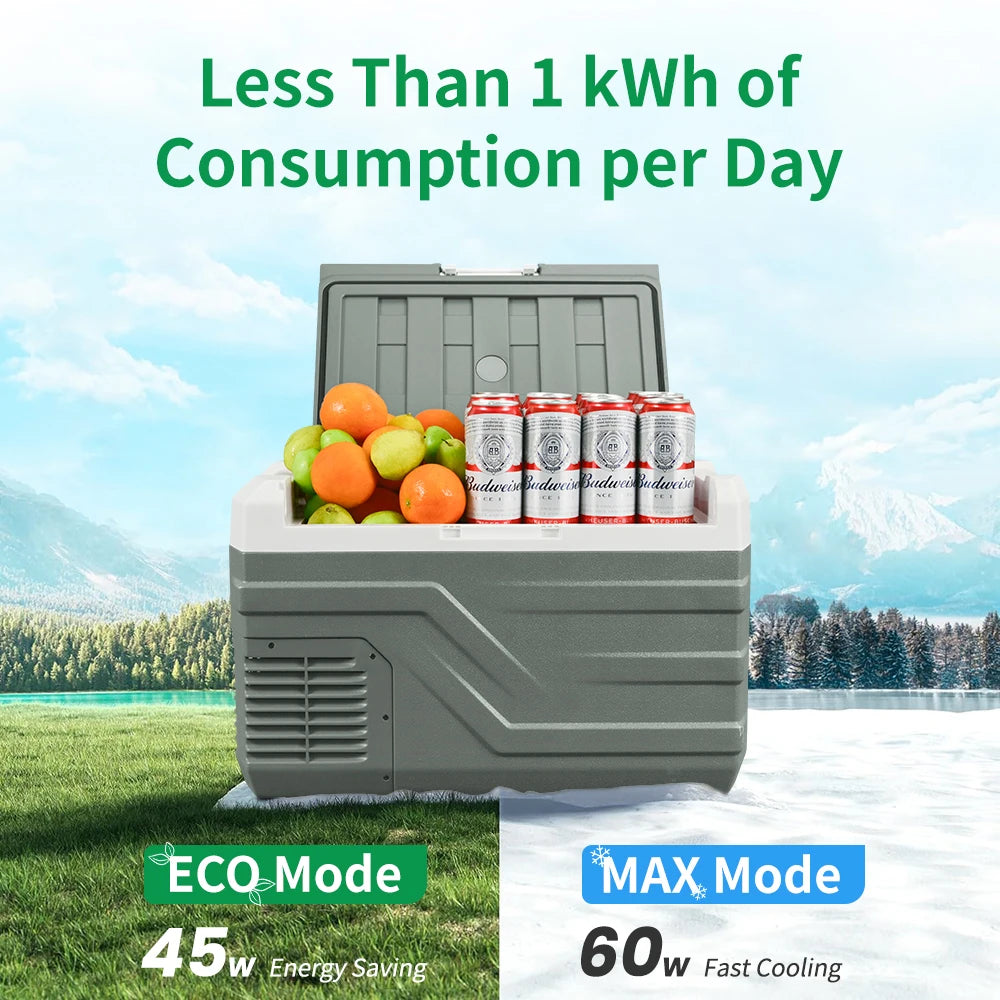 Alpicool Portable 12V Compressor Car Refrigerator Freezer for Camping and Travel