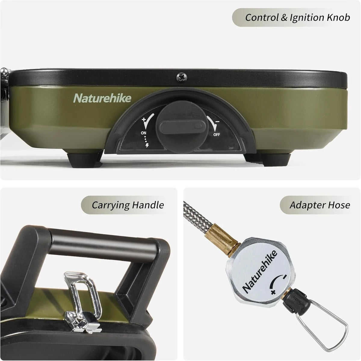 Naturehike Portable Two Burner Camping Stove With Griddle For Outdoor Cooking