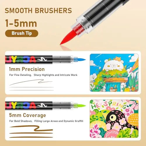 366 Colors Straight Liquid Acrylic Art Markers, Vivid Pigment, Paint Pens for Students, Artists & Hand-Painting Projects
