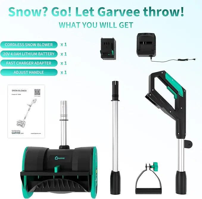 Electric Snow Blower With Brushless Motor For Driveway Clearing