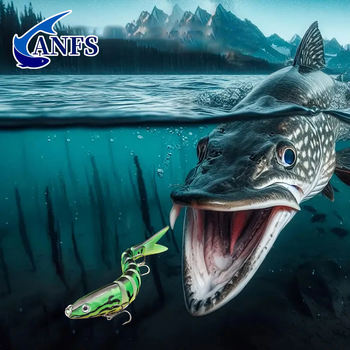 ANFS Realistic Jointed Swimbait Fishing Lures for Bass and Trout