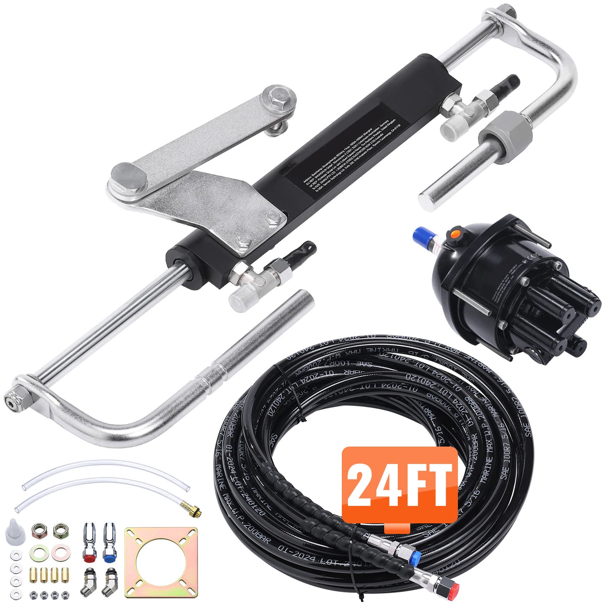 SucceBuy Hydraulic Outboard Steering Kit With Helm Pump