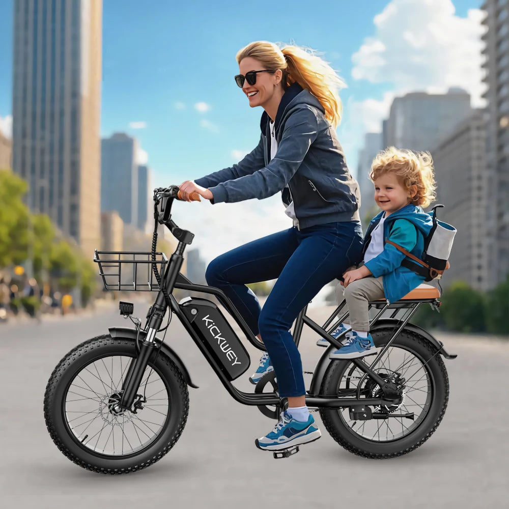 Kickwey LD20 Premium Mountain Electric Fat Tire Bicycle