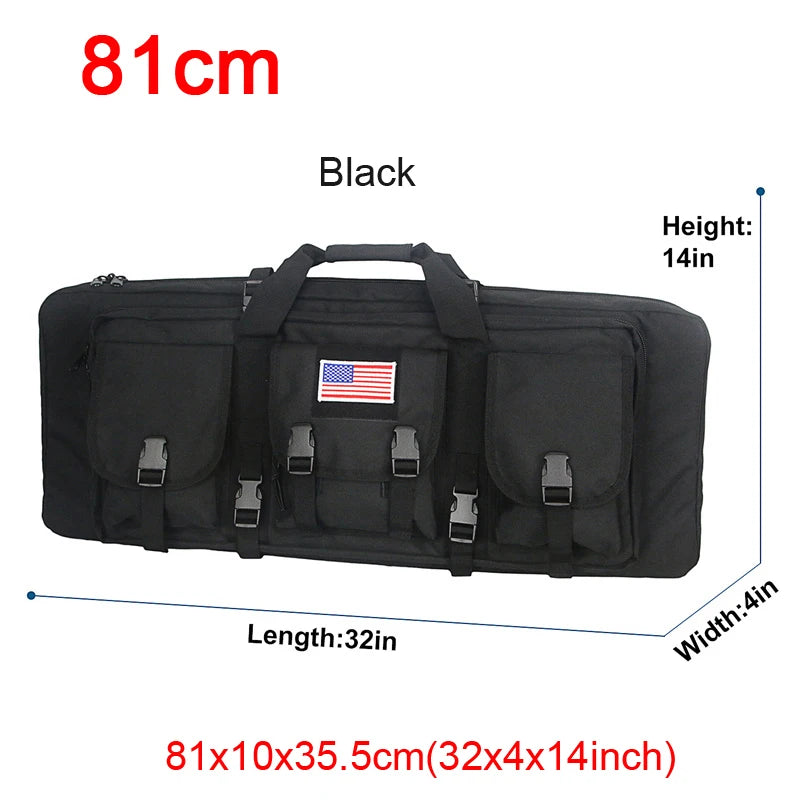 LQARMY Tactical Double Rifle Case Molle Hunting Airsoft Gun Bag