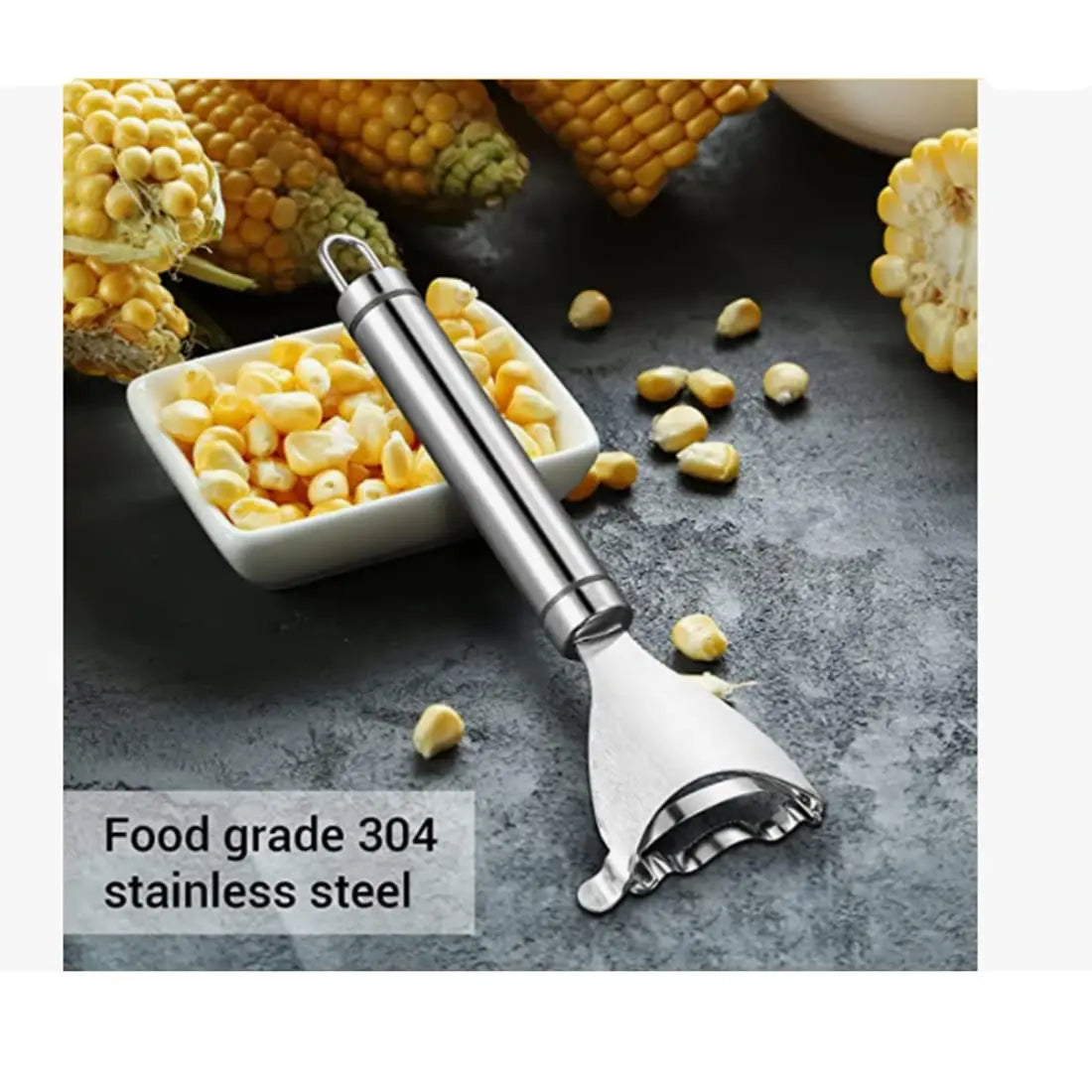 Stainless Steel Y Shaped Corn Peeler With Kernel Remover Tool
