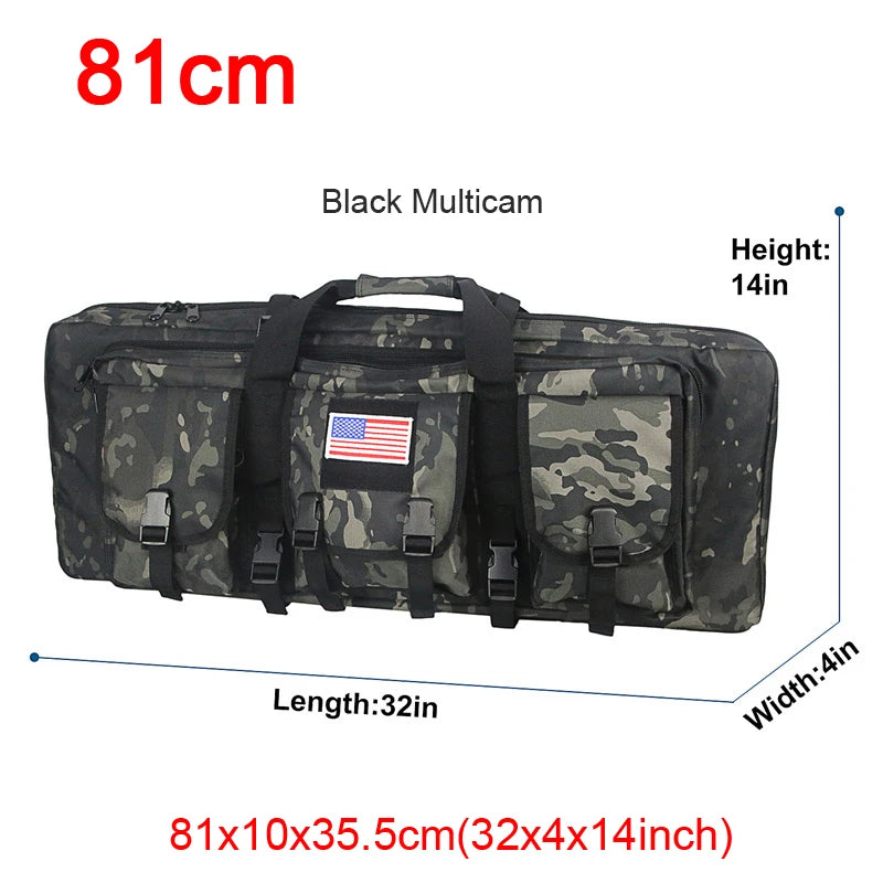 LQARMY Tactical Double Rifle Case Molle Hunting Airsoft Gun Bag