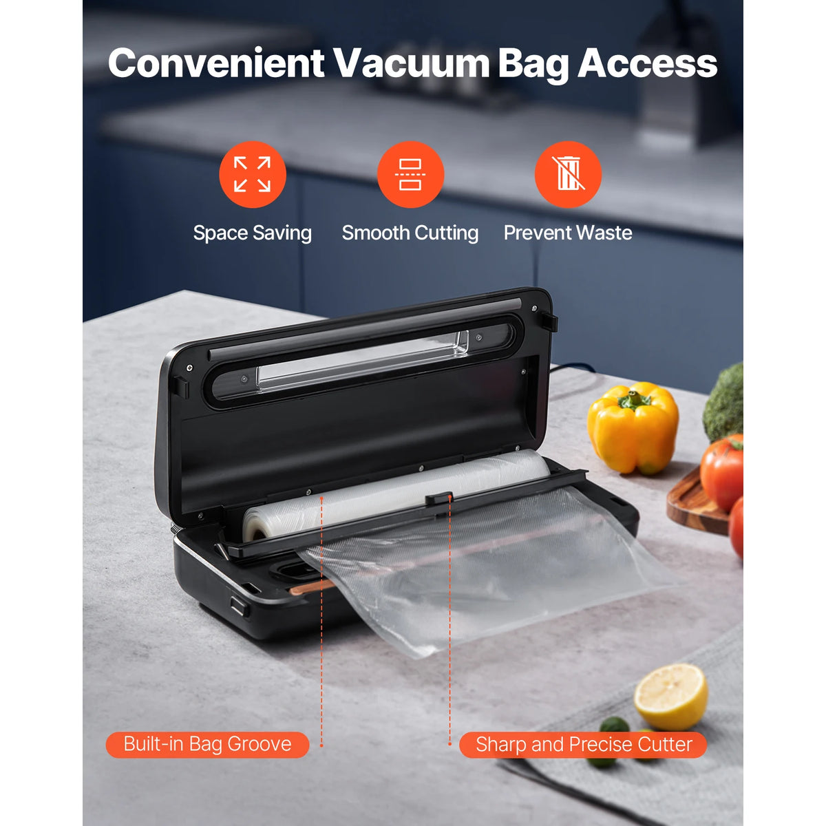 SucceBuy 7-in-1 Electric Vacuum Sealer for Kitchen Food Storage