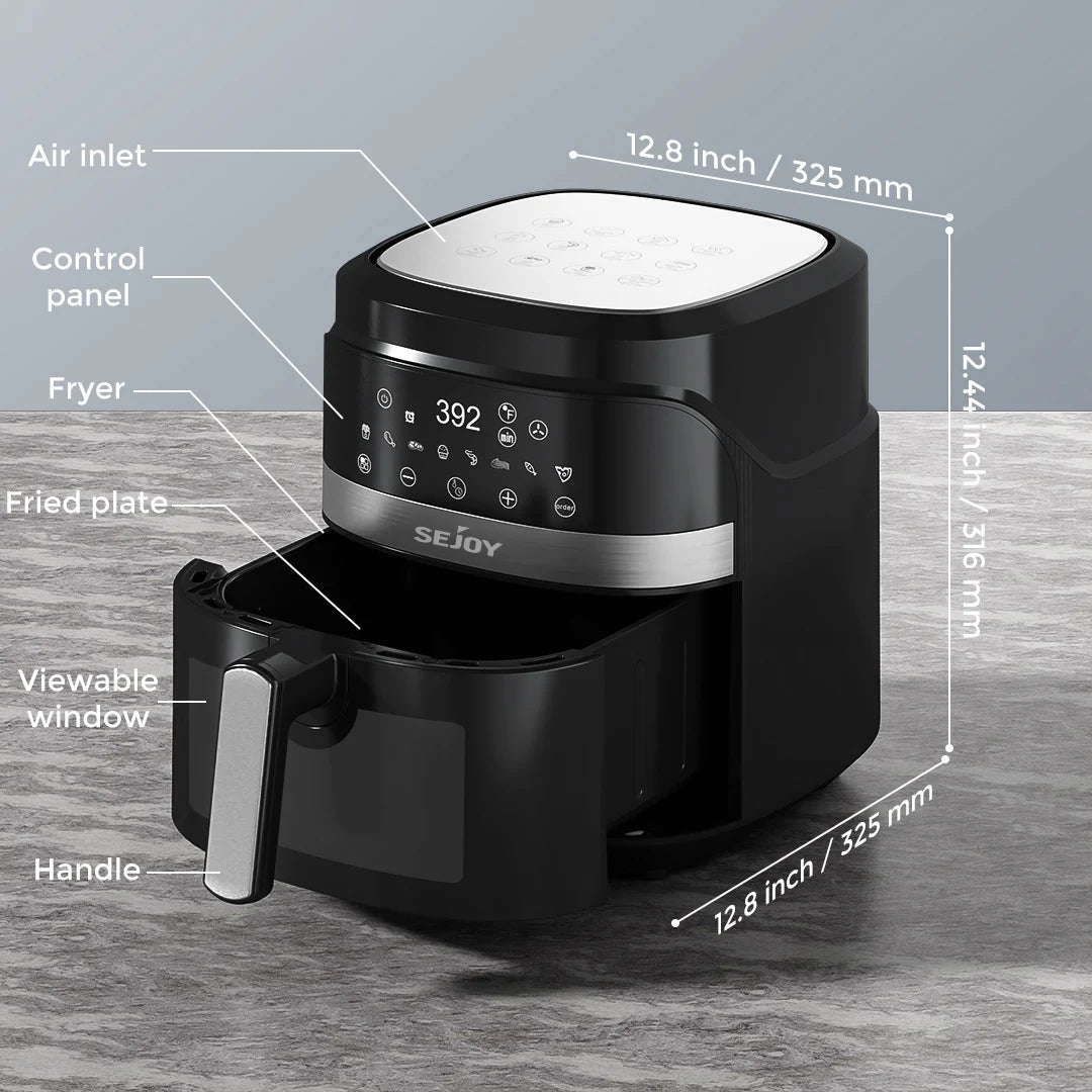Sejoy 8-in-1 Air Fryer With Ceramic Coating and Versatile Cooking