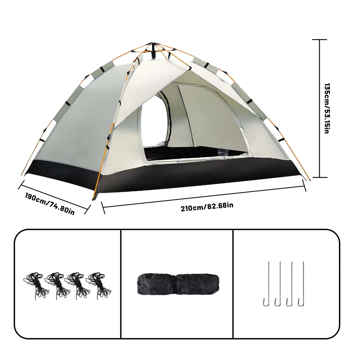Pakicetus Automatic Pop Up Shelter Tent For Beach Camping Travel