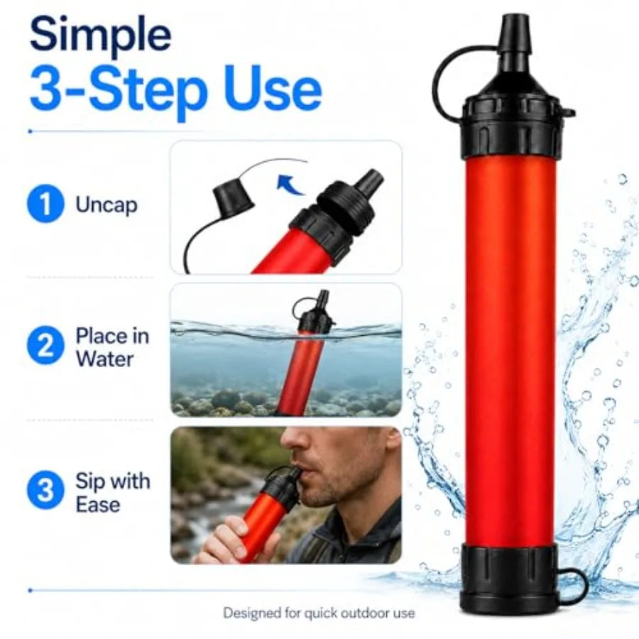 Water Filter Straw For Camping Hiking Travel And Outdoor Purification