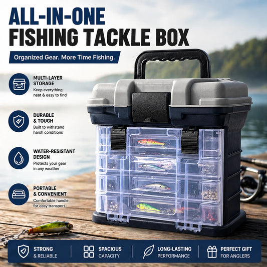 Zoe Fishing Tackle Box Kit With Pliers And Lure Storage