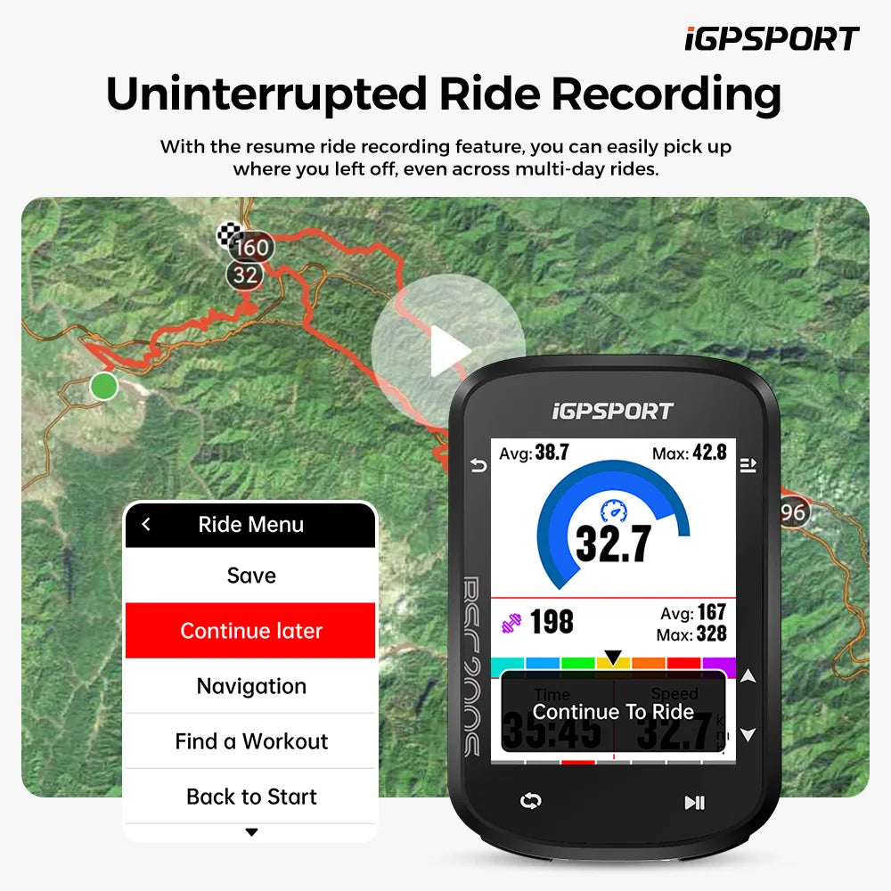 iGPSPORT BSC200S GPS Bike Computer With Route Navigation