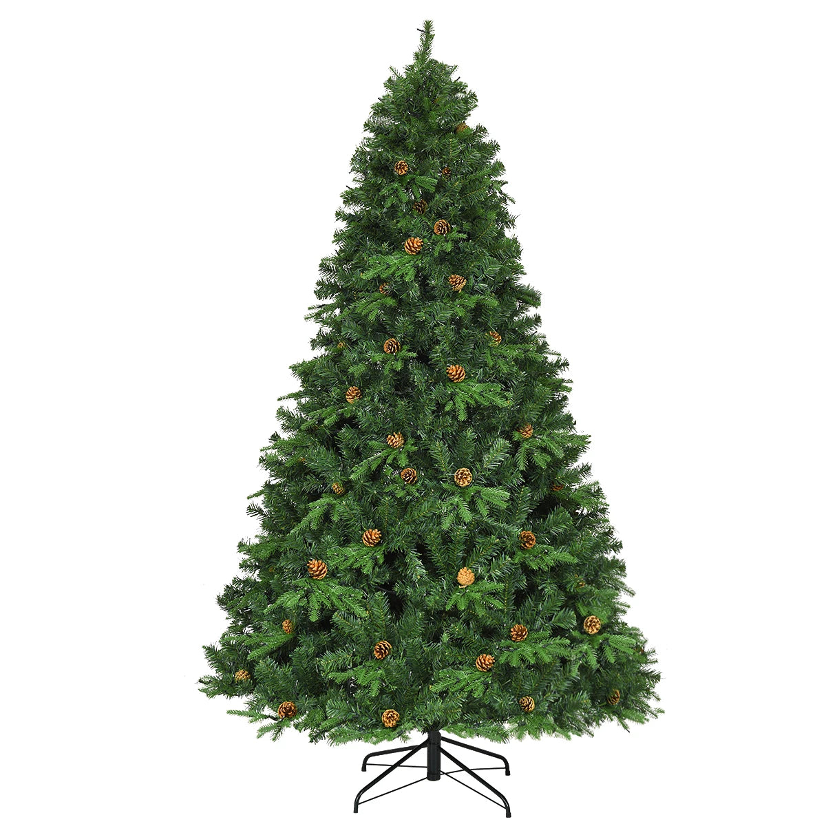 Lifezeal Pre Lit Artificial Christmas Tree Premium Spruce Hinged Design