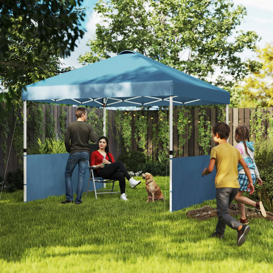 Outsunny Pop Up Canopy Tent With Sidewalls For Outdoor Gatherings