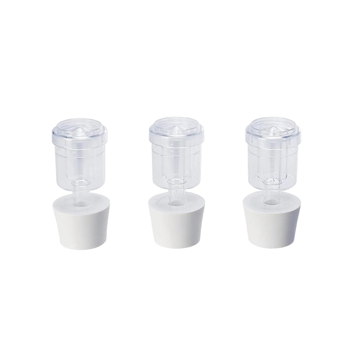 2-Piece Airlocks with #7 Rubber Stoppers for Fermentation - Airlocks for Wine Making, Brewing Beer, and Fermenting Foods - 3 Pack
