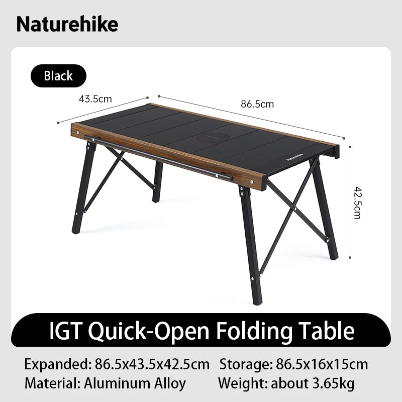 Naturehike Folding Aluminum IGT Camping Table For Outdoor Cooking