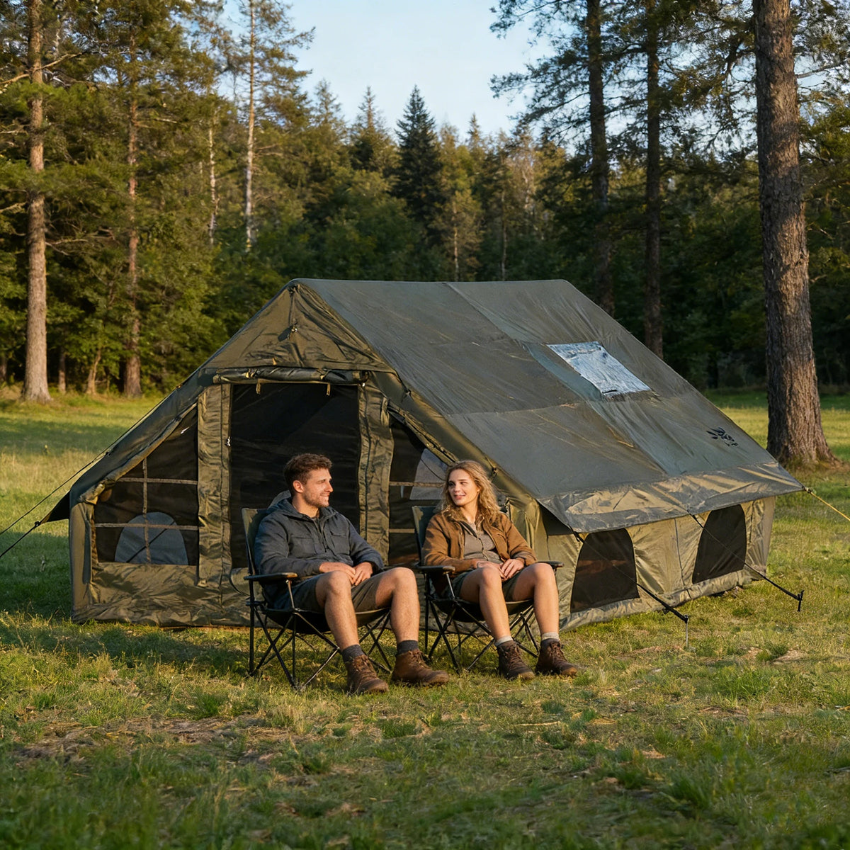 Pakicetus Inflatable Camping Tent Waterproof Portable Family Shelter