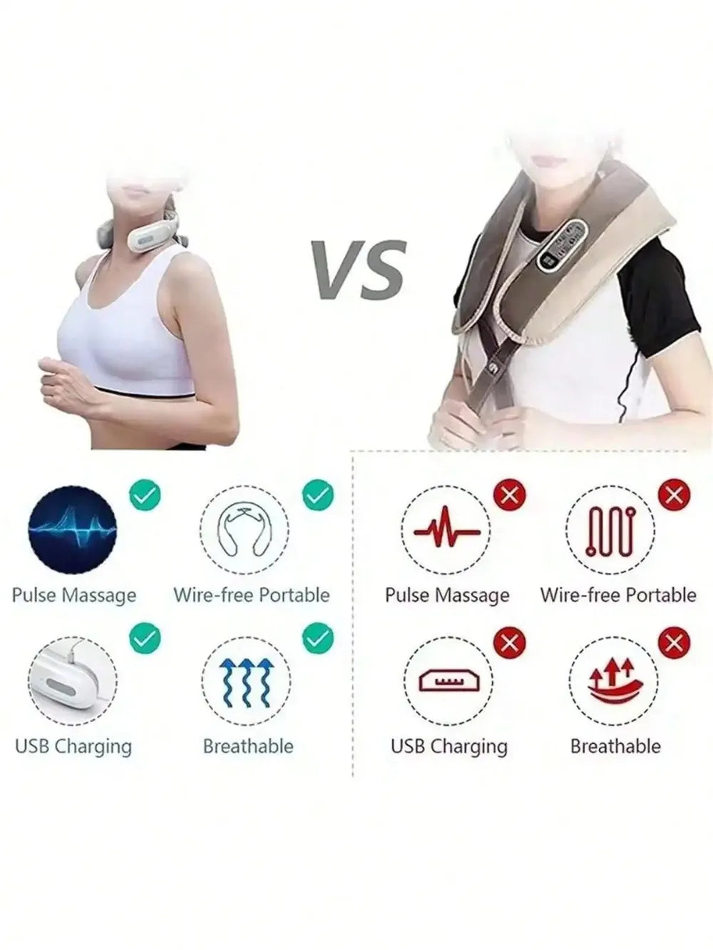 Portable Rechargeable Electric Neck And Shoulder Massager For Daily Relief