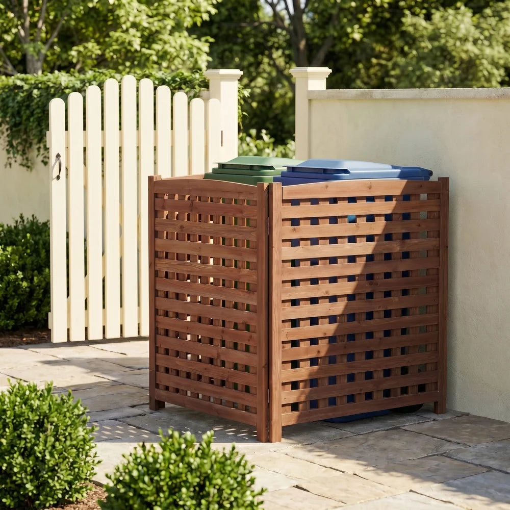 2-Panel Outdoor Air Conditioner Fence Screen, Outside Wood Privacy Fence, Backyard Garden Patio 38 W X 42 H Garden Supplies FYCS