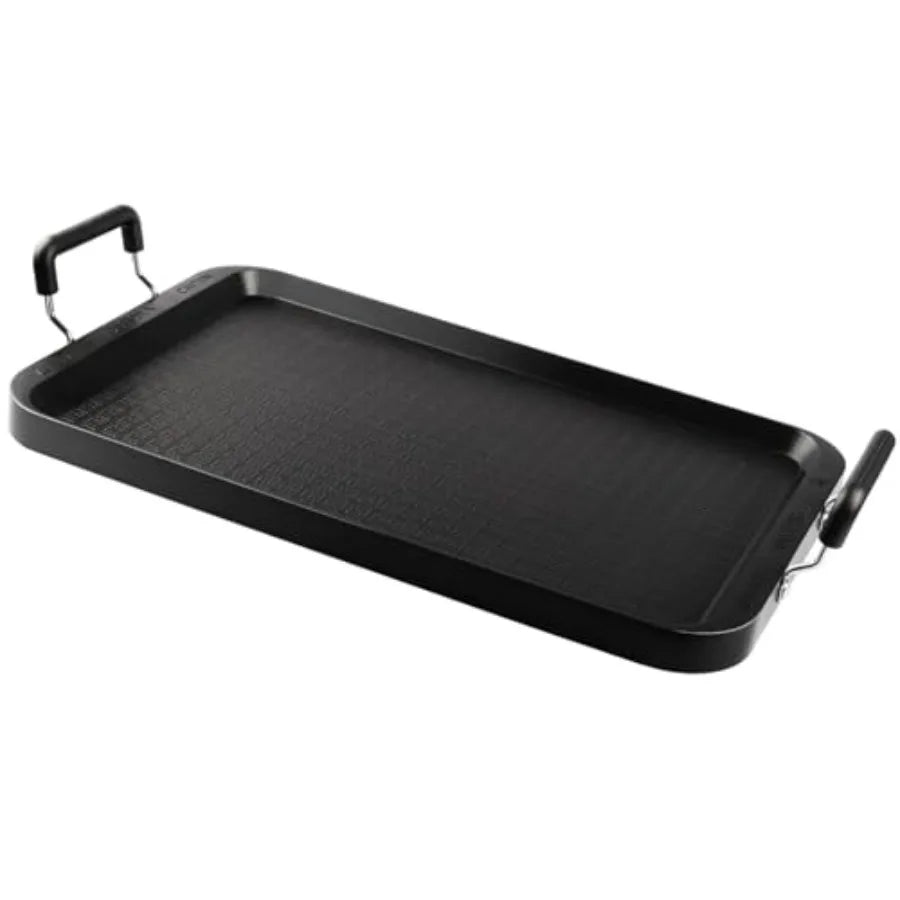 Stove Top Flat Griddle, 2 Burner Griddle Pan for Stove Top Grill, Alumum Pancake pan, Non-Stick Charcoal Grill For Outdoor/Camp