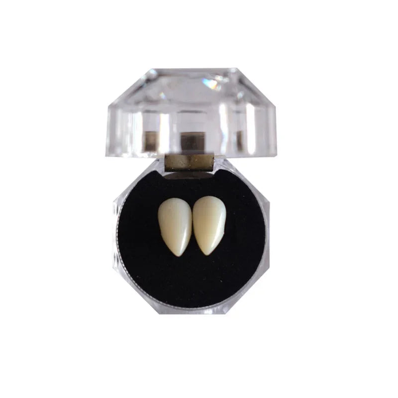 Halloween Vampire Fangs Costume Teeth With Denture Adhesive Props