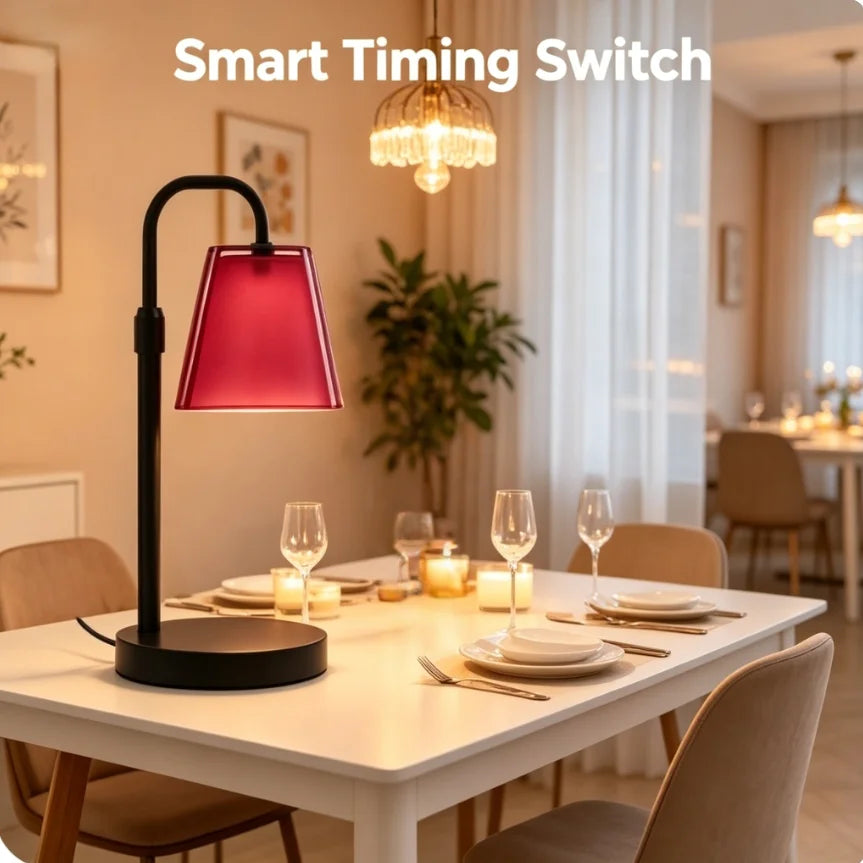 Glass Candle Warmer Lamp With Timer Dimming And Automatic Shutoff