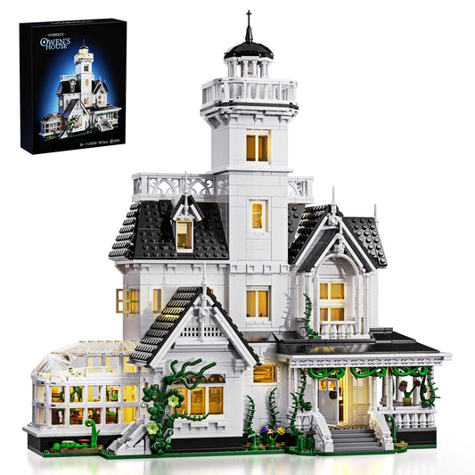LED Victorian House Building Blocks Set With Warm Lights
