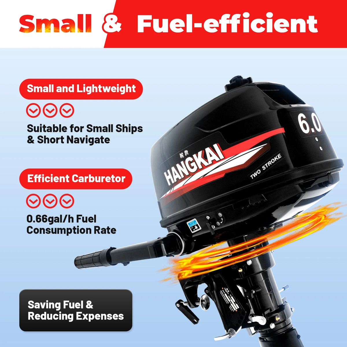 Bymaocar Two Stroke Water Cooled Outboard Engine for Marine Boats