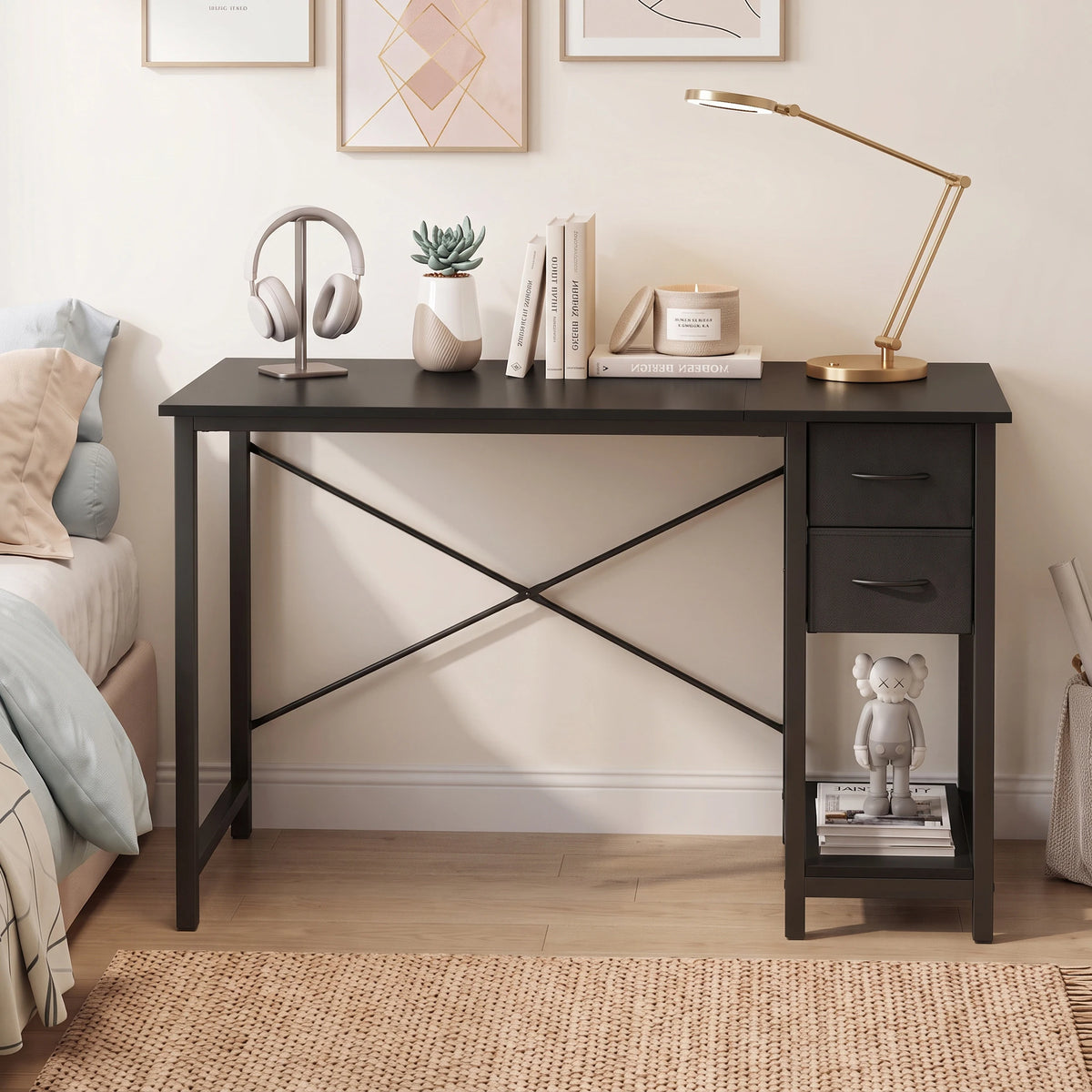 MCQ Ergonomic Office Desk With Drawers And Stable X Frame